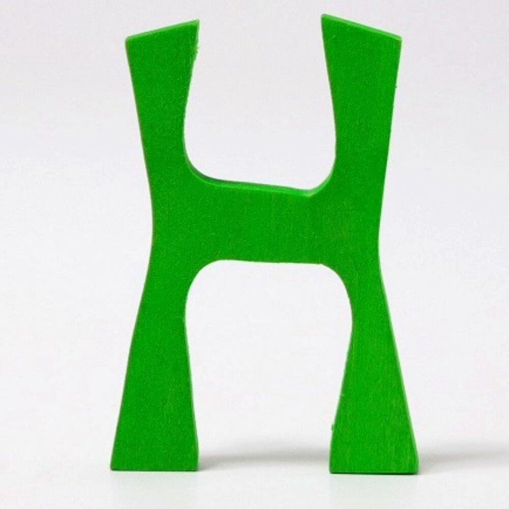 NWT Grimm's Wooden Toys Anthroposophical Letter H